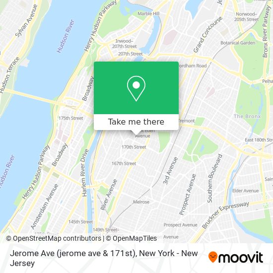 Jerome Ave (jerome ave & 171st) map