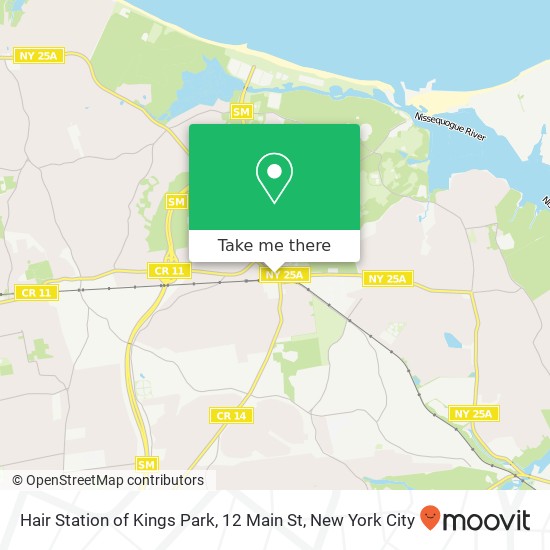 Mapa de Hair Station of Kings Park, 12 Main St