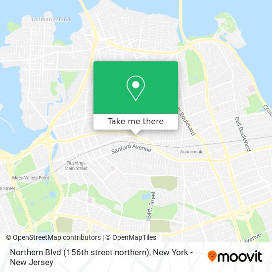 Northern Blvd (156th street northern) map