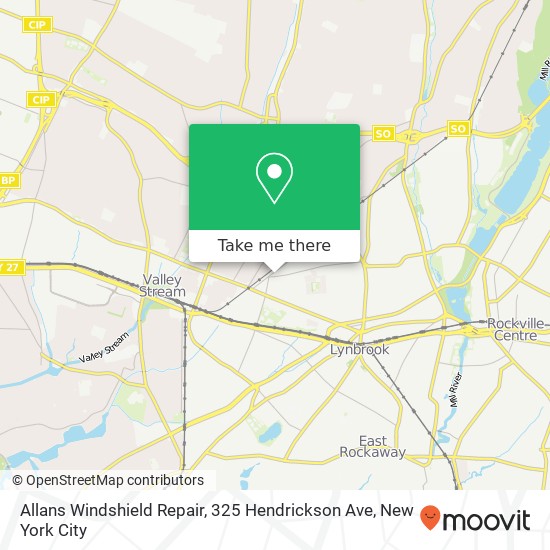 Mapa de Allans Windshield Repair, 325 Hendrickson Ave