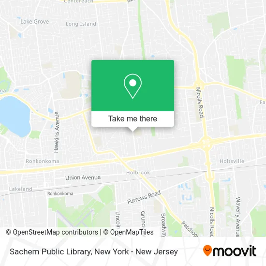 Sachem Public Library map