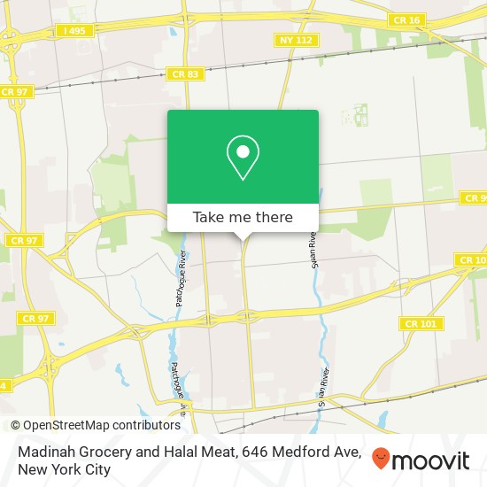 Madinah Grocery and Halal Meat, 646 Medford Ave map