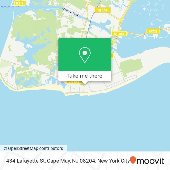 Mapa de 434 Lafayette St, Cape May, NJ 08204