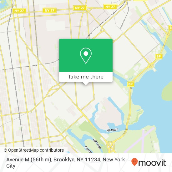 Mapa de Avenue M (56th m), Brooklyn, NY 11234