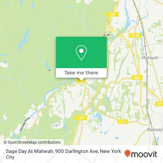 Sage Day At Mahwah, 900 Darlington Ave map