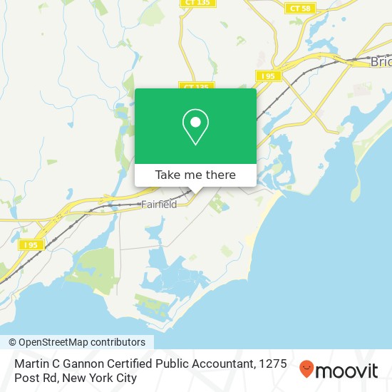Mapa de Martin C Gannon Certified Public Accountant, 1275 Post Rd