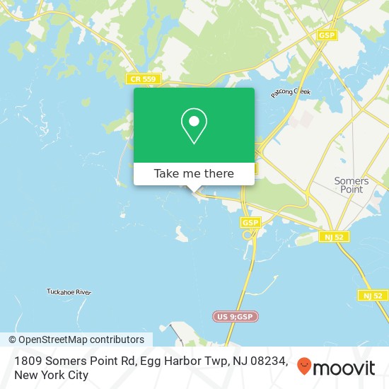 Mapa de 1809 Somers Point Rd, Egg Harbor Twp, NJ 08234
