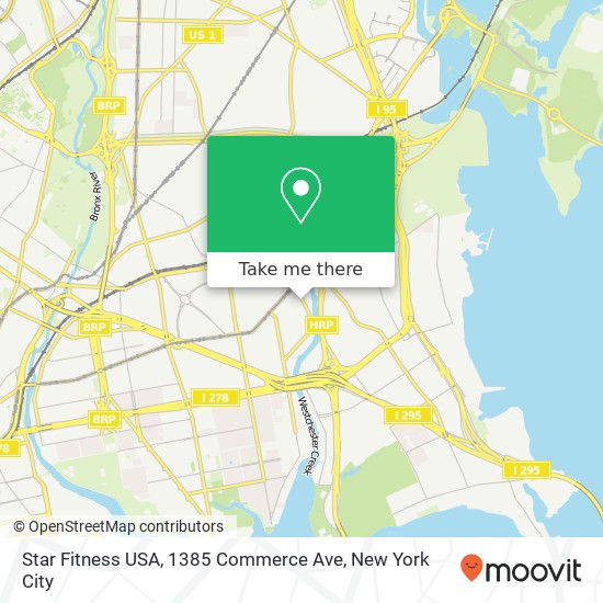 Mapa de Star Fitness USA, 1385 Commerce Ave