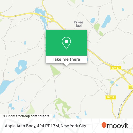 Apple Auto Body, 494 RT-17M map