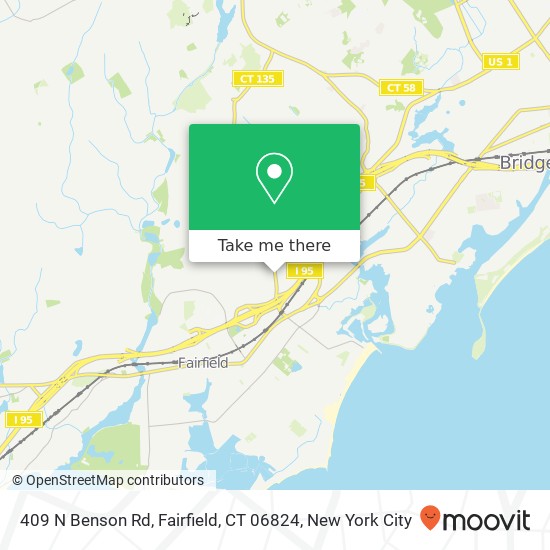 409 N Benson Rd, Fairfield, CT 06824 map