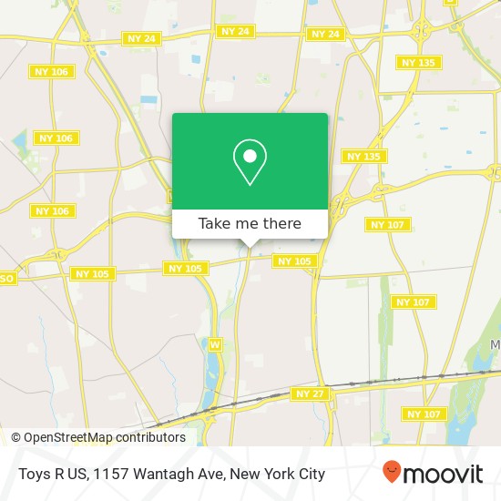 Mapa de Toys R US, 1157 Wantagh Ave