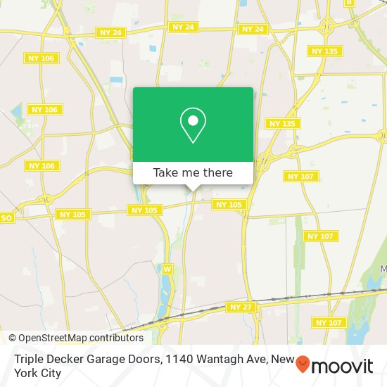 Triple Decker Garage Doors, 1140 Wantagh Ave map