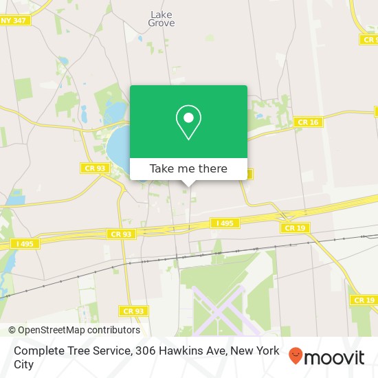 Mapa de Complete Tree Service, 306 Hawkins Ave