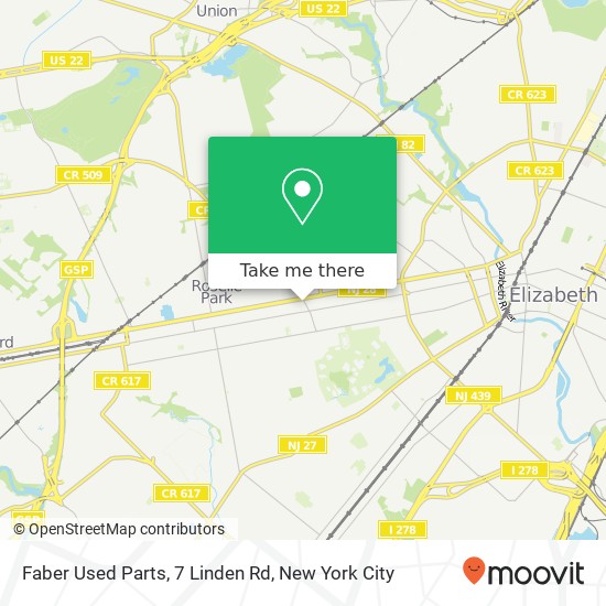 Mapa de Faber Used Parts, 7 Linden Rd