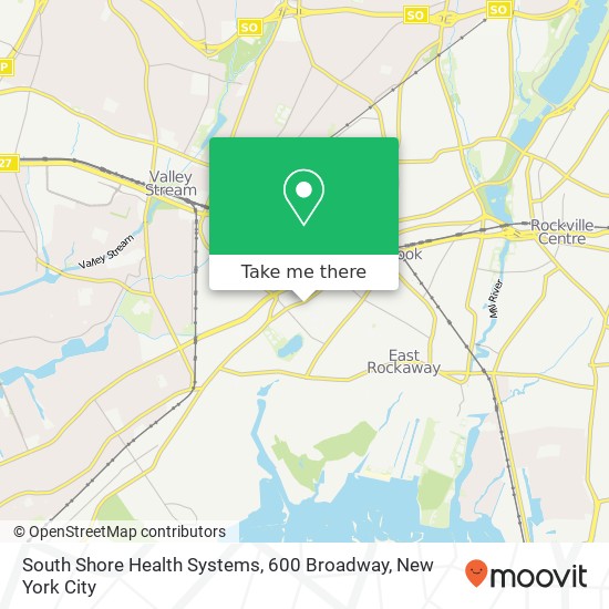 Mapa de South Shore Health Systems, 600 Broadway
