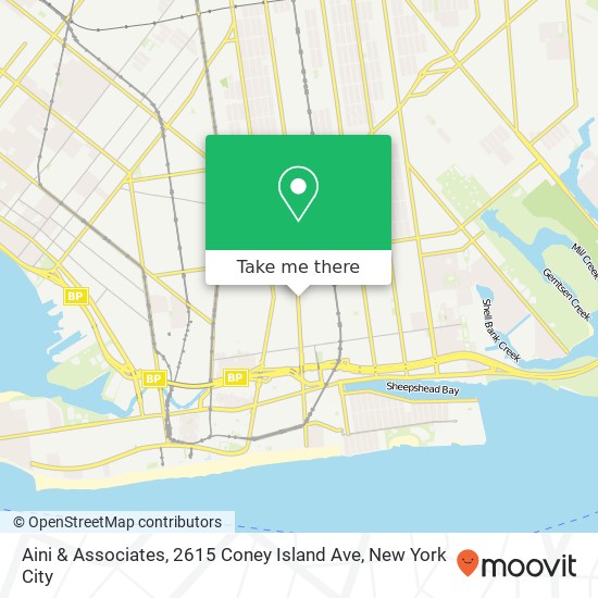 Mapa de Aini & Associates, 2615 Coney Island Ave