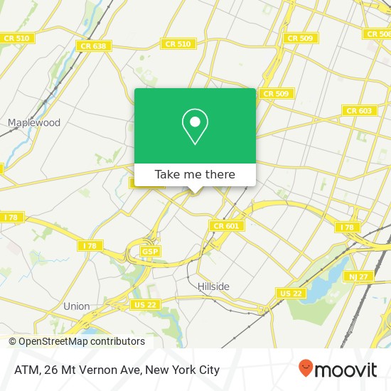 ATM, 26 Mt Vernon Ave map