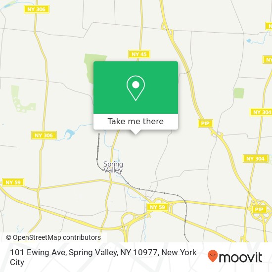 Mapa de 101 Ewing Ave, Spring Valley, NY 10977