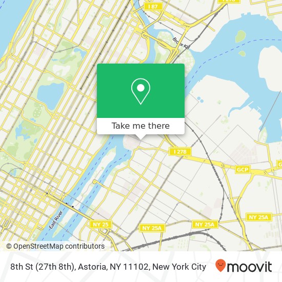 Mapa de 8th St (27th 8th), Astoria, NY 11102