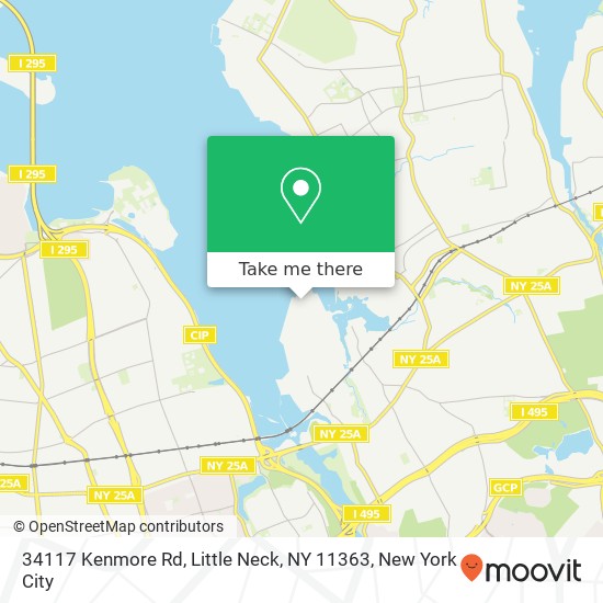 Mapa de 34117 Kenmore Rd, Little Neck, NY 11363