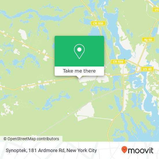 Mapa de Synoptek, 181 Ardmore Rd