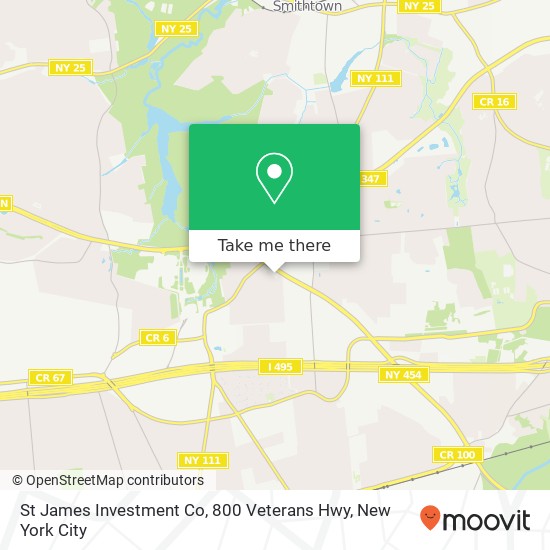 St James Investment Co, 800 Veterans Hwy map