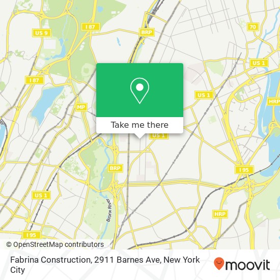 Mapa de Fabrina Construction, 2911 Barnes Ave