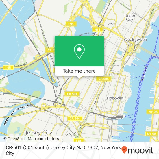 CR-501 (501 south), Jersey City, NJ 07307 map