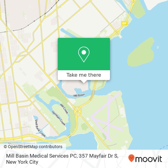 Mapa de Mill Basin Medical Services PC, 357 Mayfair Dr S