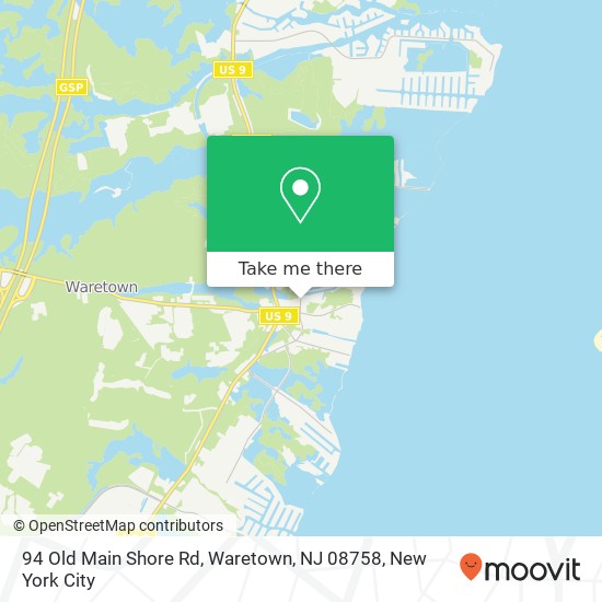 94 Old Main Shore Rd, Waretown, NJ 08758 map