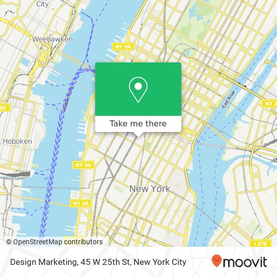 Mapa de Design Marketing, 45 W 25th St