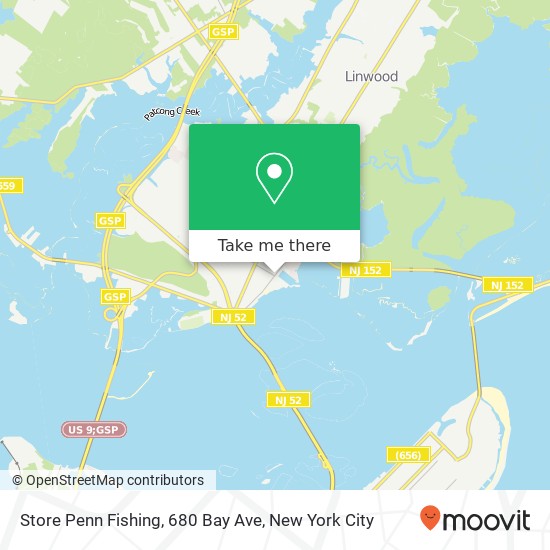 Mapa de Store Penn Fishing, 680 Bay Ave