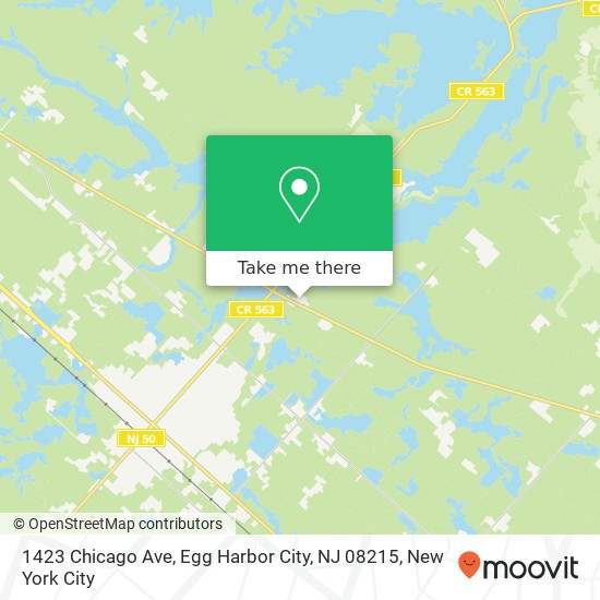 Mapa de 1423 Chicago Ave, Egg Harbor City, NJ 08215