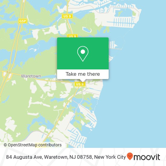 Mapa de 84 Augusta Ave, Waretown, NJ 08758