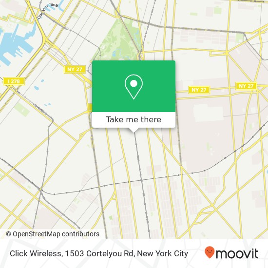 Click Wireless, 1503 Cortelyou Rd map