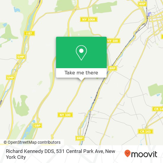 Mapa de Richard Kennedy DDS, 531 Central Park Ave