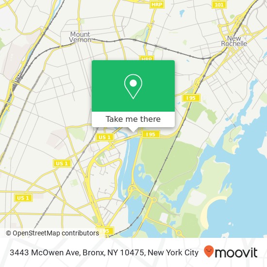 Mapa de 3443 McOwen Ave, Bronx, NY 10475