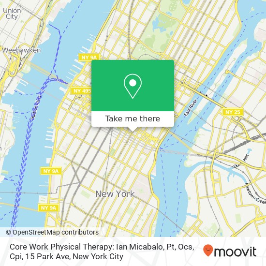 Core Work Physical Therapy: Ian Micabalo, Pt, Ocs, Cpi, 15 Park Ave map