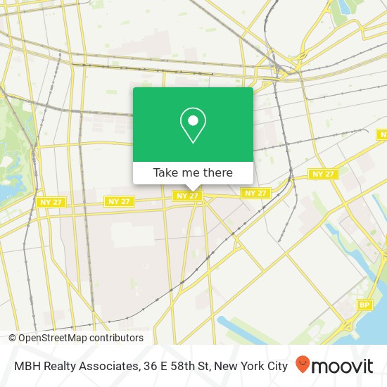 Mapa de MBH Realty Associates, 36 E 58th St