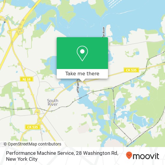 Performance Machine Service, 28 Washington Rd map