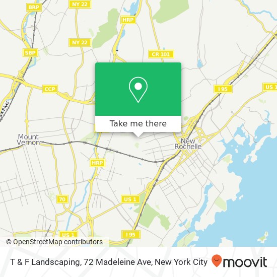 Mapa de T & F Landscaping, 72 Madeleine Ave