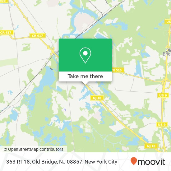 Mapa de 363 RT-18, Old Bridge, NJ 08857