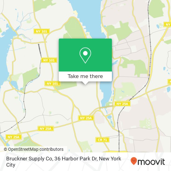 Mapa de Bruckner Supply Co, 36 Harbor Park Dr