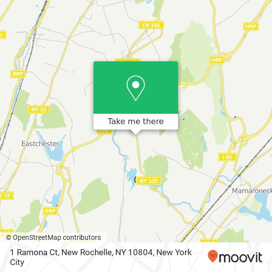 Mapa de 1 Ramona Ct, New Rochelle, NY 10804