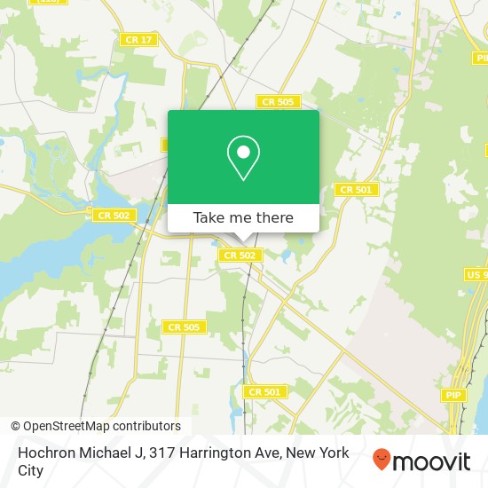 Hochron Michael J, 317 Harrington Ave map