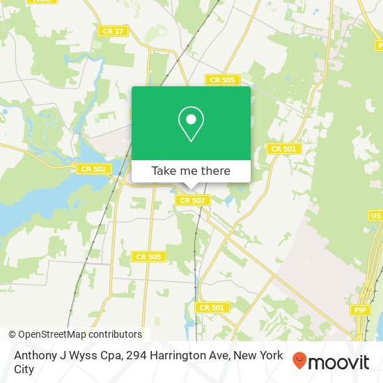 Anthony J Wyss Cpa, 294 Harrington Ave map