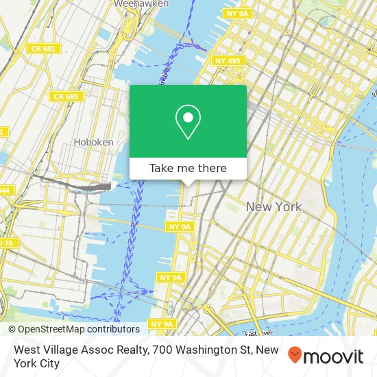 Mapa de West Village Assoc Realty, 700 Washington St