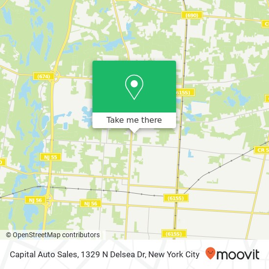 Mapa de Capital Auto Sales, 1329 N Delsea Dr