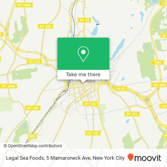 Legal Sea Foods, 5 Mamaroneck Ave map