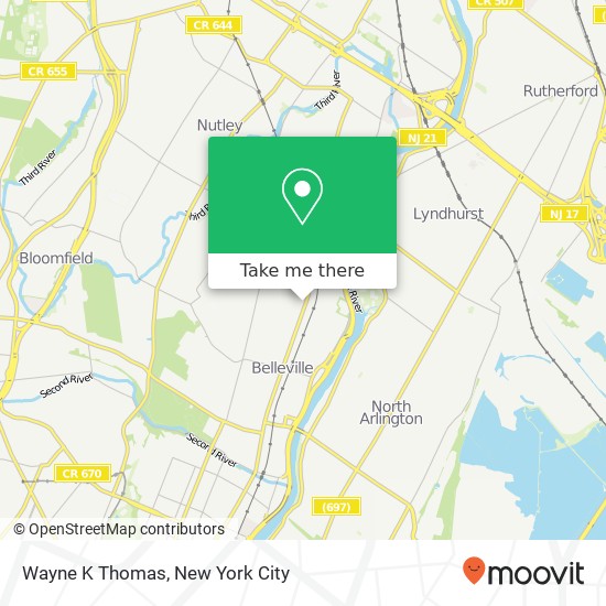 Mapa de Wayne K Thomas